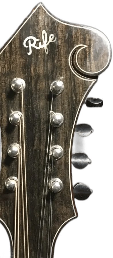 Rife mandolin headstock detail